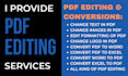 provide PDF conversion services