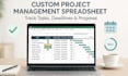 create a custom project management spreadsheet for task tracking in excel