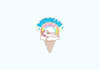 design looking ice cream business logo