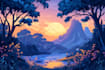 make a landscape illustrations and scenery