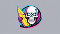 do creative skull with surfboard logo delivery in just 2 day
