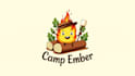 do summer camp fire mascot logo design