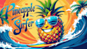 do awesome pineapple surfer logo with free vector file