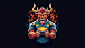 do awesome demon mascot logo design