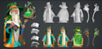 do stylized 3d mascot model,mid poly character model, cute chibi rig, animate3d
