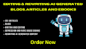 provide ai content editing and writing services