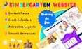 build kindergarten website, preschool, daycare or childcare website