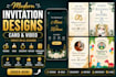 design wedding, nikah, engagement, birthday invitation cards