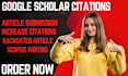 increase google scholar citations and backdated article in peer review journal
