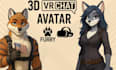 create 3d custom  vrchat avatar vrc furry avatar, nsfw character model