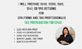 prepare 1040, 1120, 1120s, 1065, and 990 tax returns for b2b