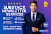 setup substack account newsletter design email marketing substack promotion seo