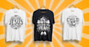 do custom typography christian t shirt design