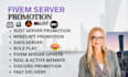 gaming server promotion, minecraft, fivem server, dayz, rust discord promotion