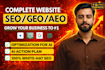 do monthly SEO, GEO and aeo optimization to boost google and ai search rankings
