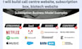 build call centre website, subscription box, biotech website