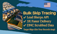 do bulk skip tracing using lead sherpa API