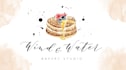 design feminine watercolor logo with handwritten font