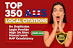 create top 350 aus local citations and directory listings for local SEO
