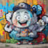 draw cool cartoon character, graffiti character