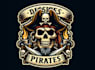 create vintage mascot skull pirates logo