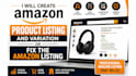 create amazon product listing and variation or fix the amazon listing