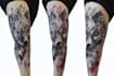 create sleeve tattoo design in geometric style