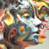 make a magical abstract art, psychedelic, surrealism, cubism