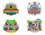 design modern bounce house logo for your business
