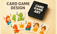 draw card game design 2d card game art, board game design playing card game