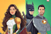 draw comic superhero character logo and friendship portrait