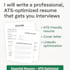 write a professional ats resume that gets you interviews