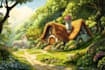 illustrate beautiful flat landscape illustration art