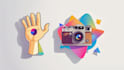 do hand lettering camera logo in my style