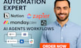 n8n ai agent API integration notion expert pipedrive relevance ai, crew ai