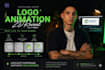 create a modern 2d logo reveal animation for your brand