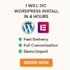 do wordpress install in 4hours