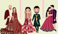 make caricature e invite video for wedding birthday