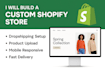 design a professional shopify website and drop shipping store for passive income
