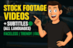 create faceless videos using stock footage with subtitles