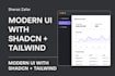 custom react admin dashboard UI with tailwind and shadcn
