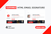 make HTML email signature or clickable HTML email signature, outlook signature