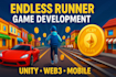 do play to earn endless runner game development unity, web3, mobile racing game