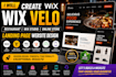 create wix velo restaurant wix studio online store landing page website design