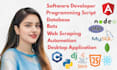 script java python bot c cpp sql database coding programming project developer