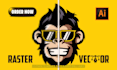 vectorize and enhance your blurry logo for print and web