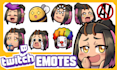 draw you awesome custom twitch emotes