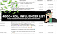 send 4,000 crypto kol and influencer twitter details