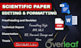 edit and format scientific manuscript q1 journal q2 writer phd dnp q3 research