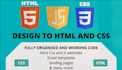 create front end web pages with html css and javascript